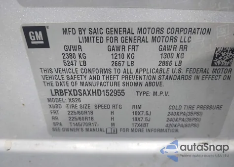 2017 Buick Envision Essence из США, поврежденный, VIN LRBFXDSAXHD152955